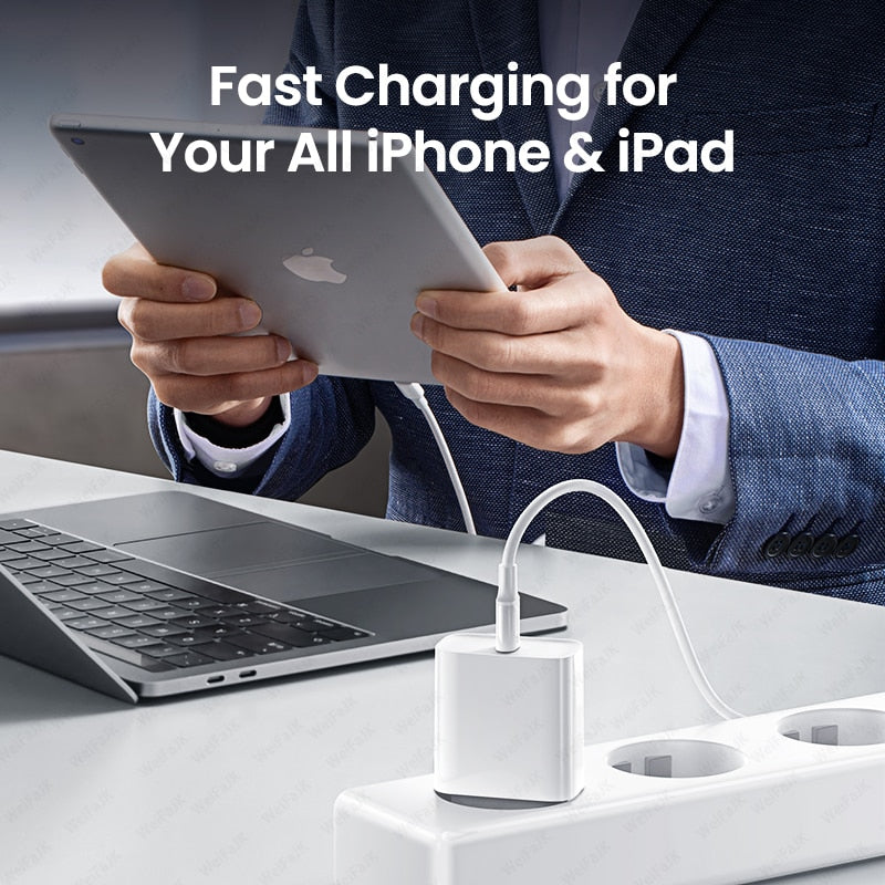 Original 30W Charger Fast Charging For iPhone 14 13 12 11 Pro Max X XS XR 8Plus AirPods Quick Adapter USB Type C To iPhone Cable